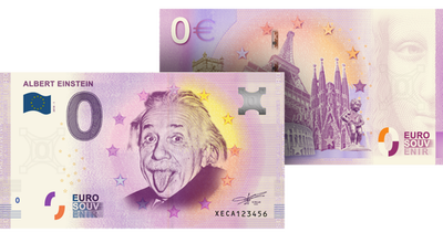 Billet 0€ souvenir à l'effigie d'Albert Einstein 